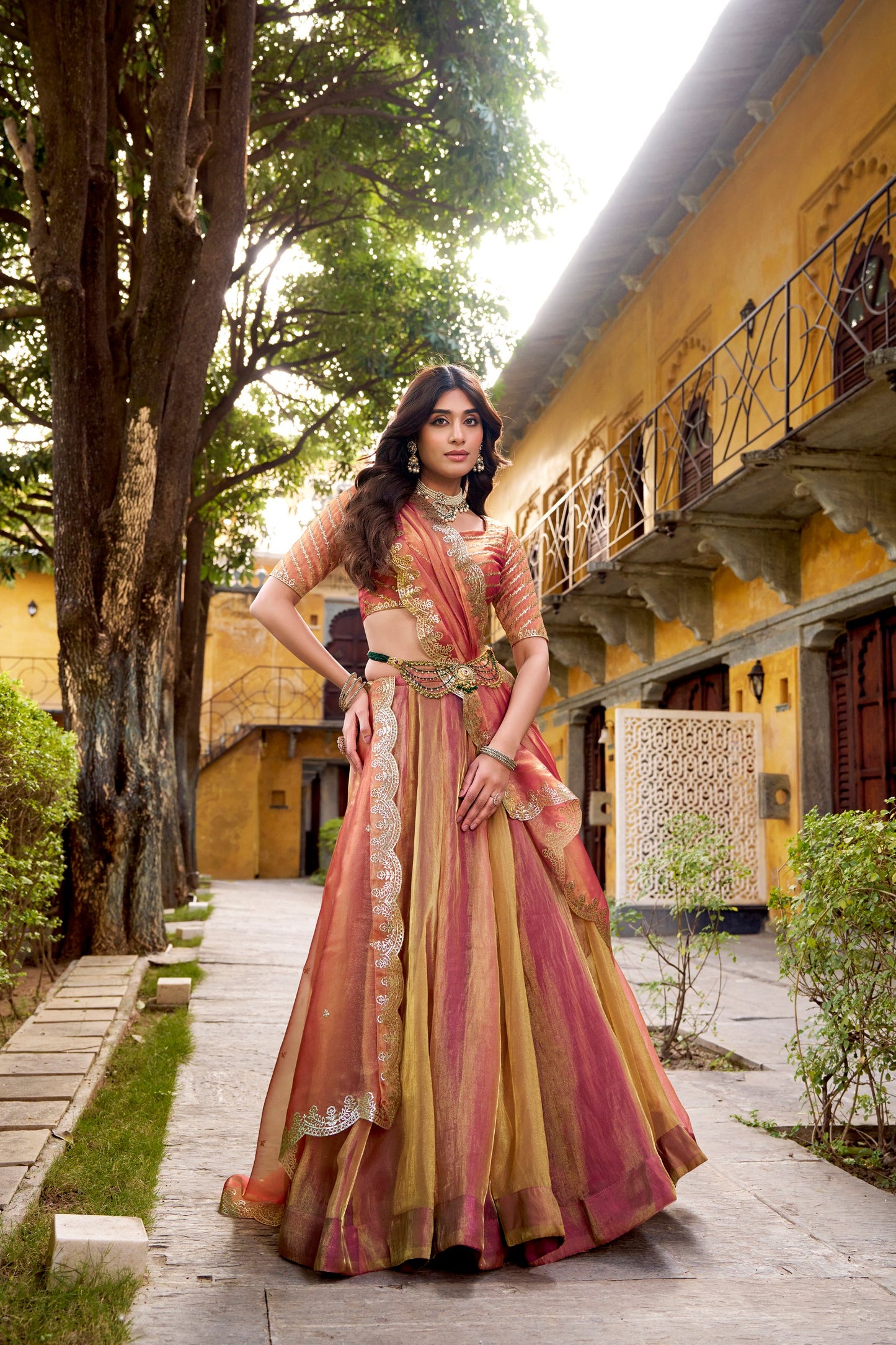 Carika Silk Stitched With Canvas and Can Can Lehenga