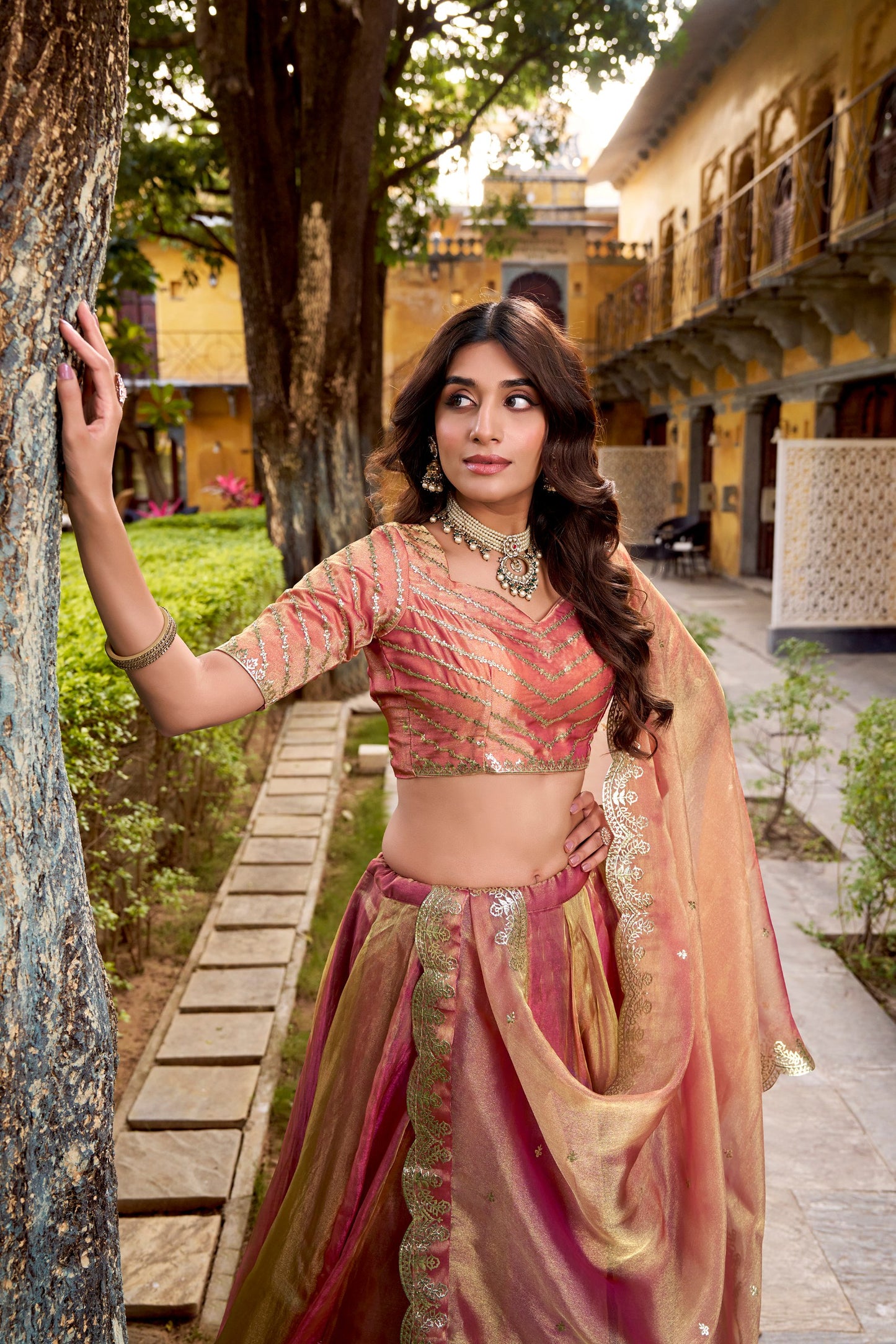 Carika Silk Stitched With Canvas and Can Can Lehenga