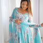 PRESENTING NEW FOX GEORGETTE FLORAL PRINT ANARKALI GOWN