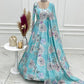 PRESENTING NEW FOX GEORGETTE FLORAL PRINT ANARKALI GOWN