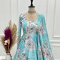 PRESENTING NEW FOX GEORGETTE FLORAL PRINT ANARKALI GOWN