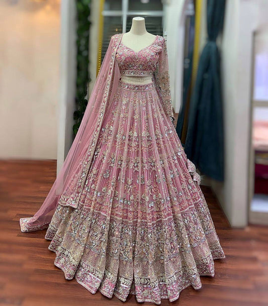 Launching 4 Meter Flared Butterfly Net Lehenga