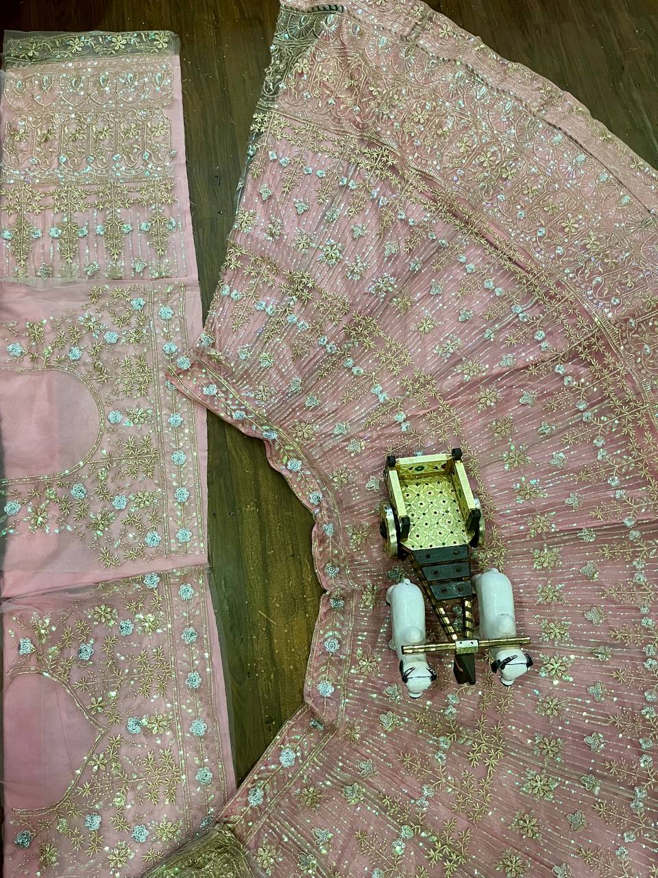 Launching 4 Meter Flared Butterfly Net Lehenga