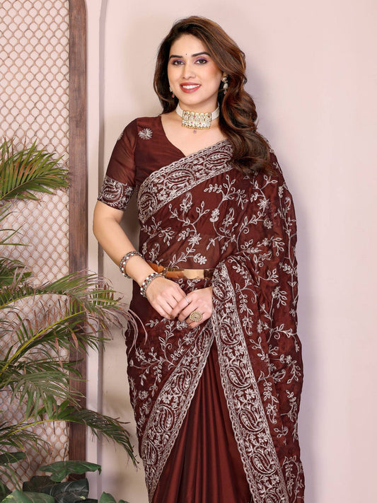 Party Wear Rangoli Silk Saree
