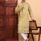 Traditional Wedding Collection Cotton Embroidery Work Men's Kurta