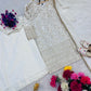 EID SPECIAL SEQUENCE EMBROIDERY ON SILK FABRIC TOP AND PLAZZO WITH DUPATTA