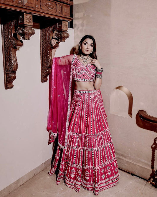 Celebrate the charm of indian culture with this beautiful lehenga set