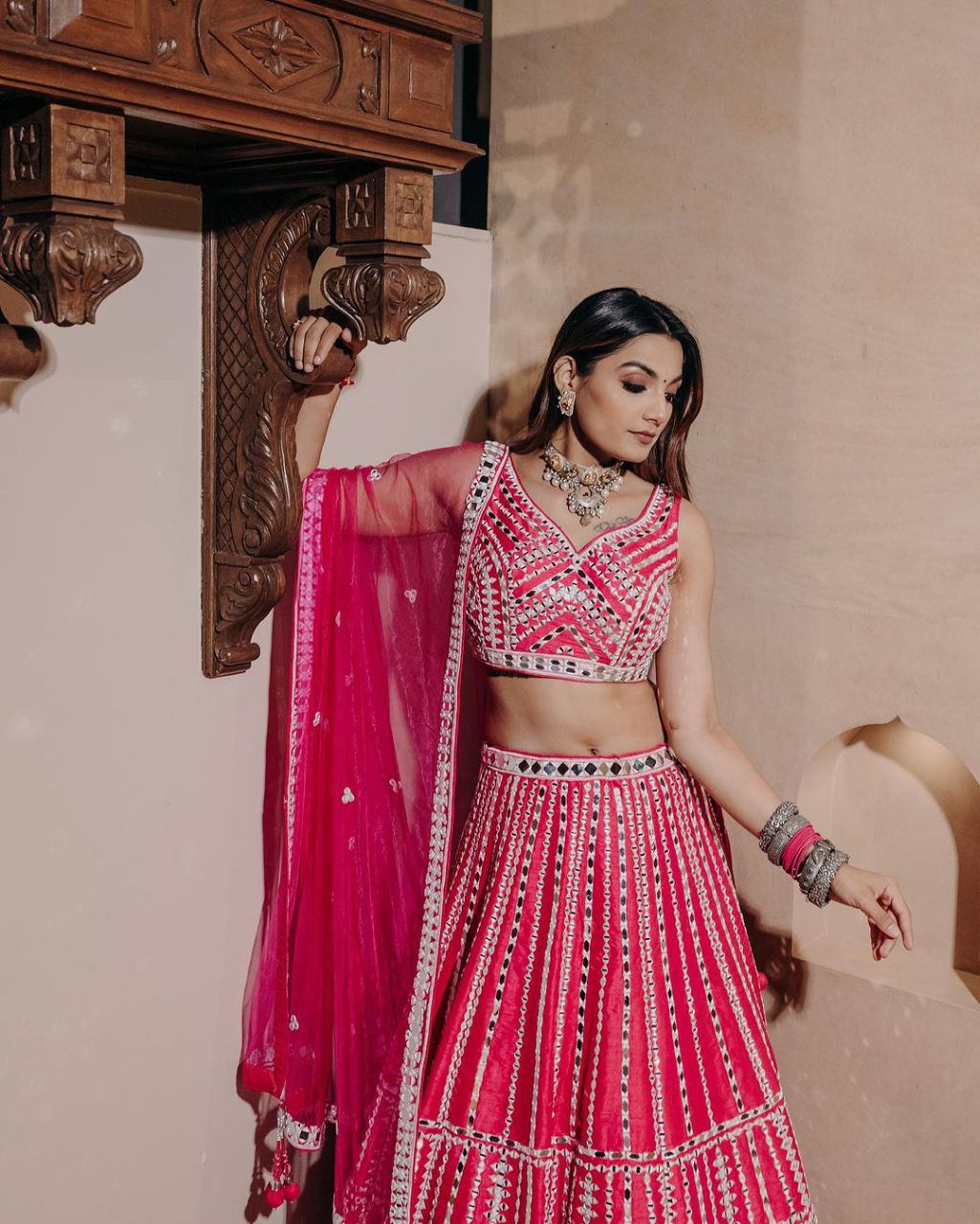 Celebrate the charm of indian culture with this beautiful lehenga set