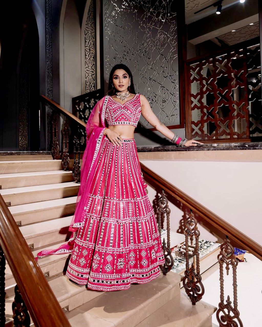 Celebrate the charm of indian culture with this beautiful lehenga set