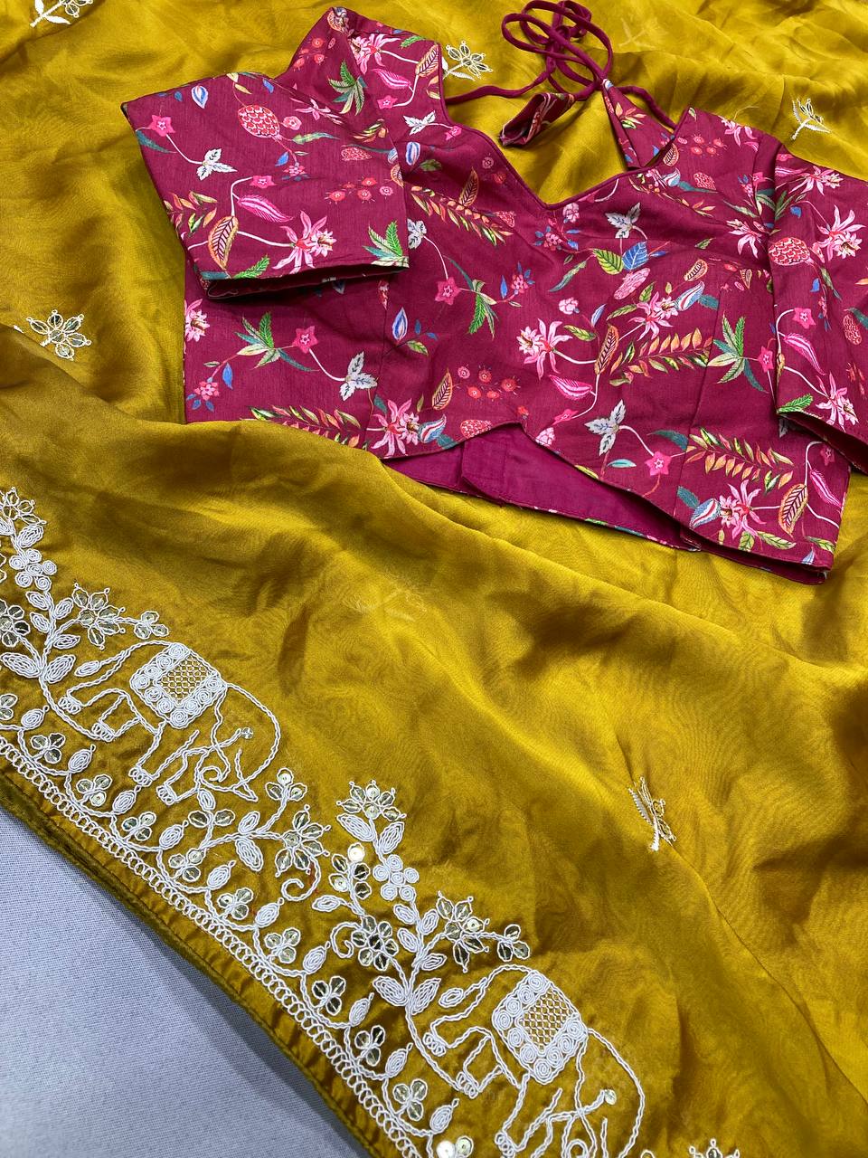 Wedding Wear Haldi Special Exclusive Party Wear Saree