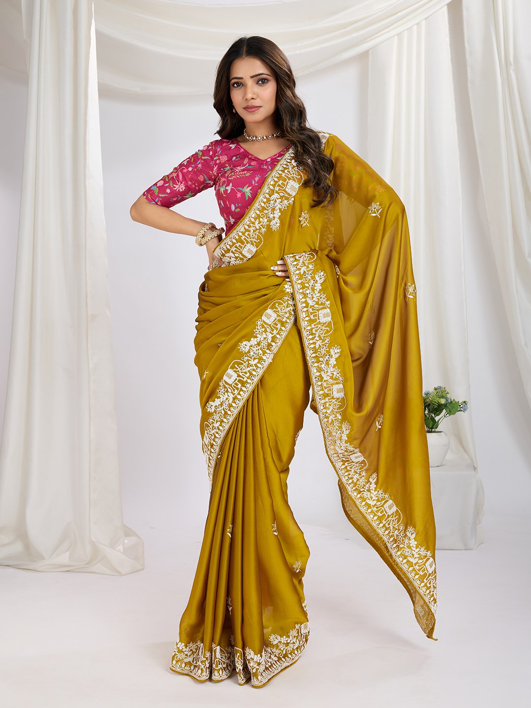 Wedding Wear Haldi Special Exclusive Party Wear Saree