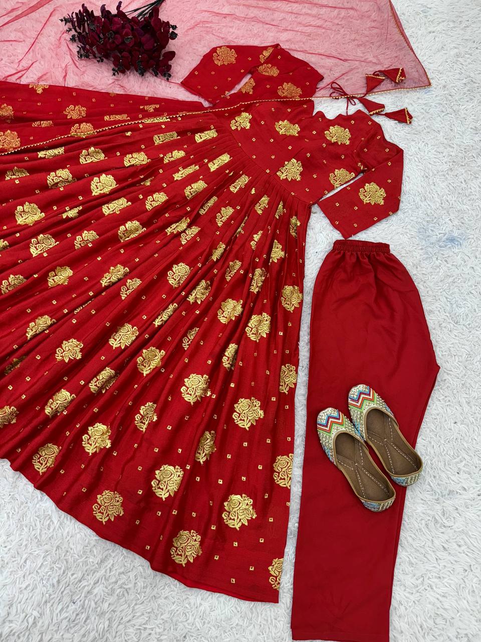 Launching New Designer Party Wear Look Full Heavy Embroidery Sequence Work Gown