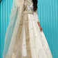 Georgette gown with sequin zari & dori work