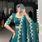 Sequins and Thread Embroidery Work Lehenga Choli
