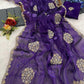 Pure soft blooming choo chiffon fabric Saree