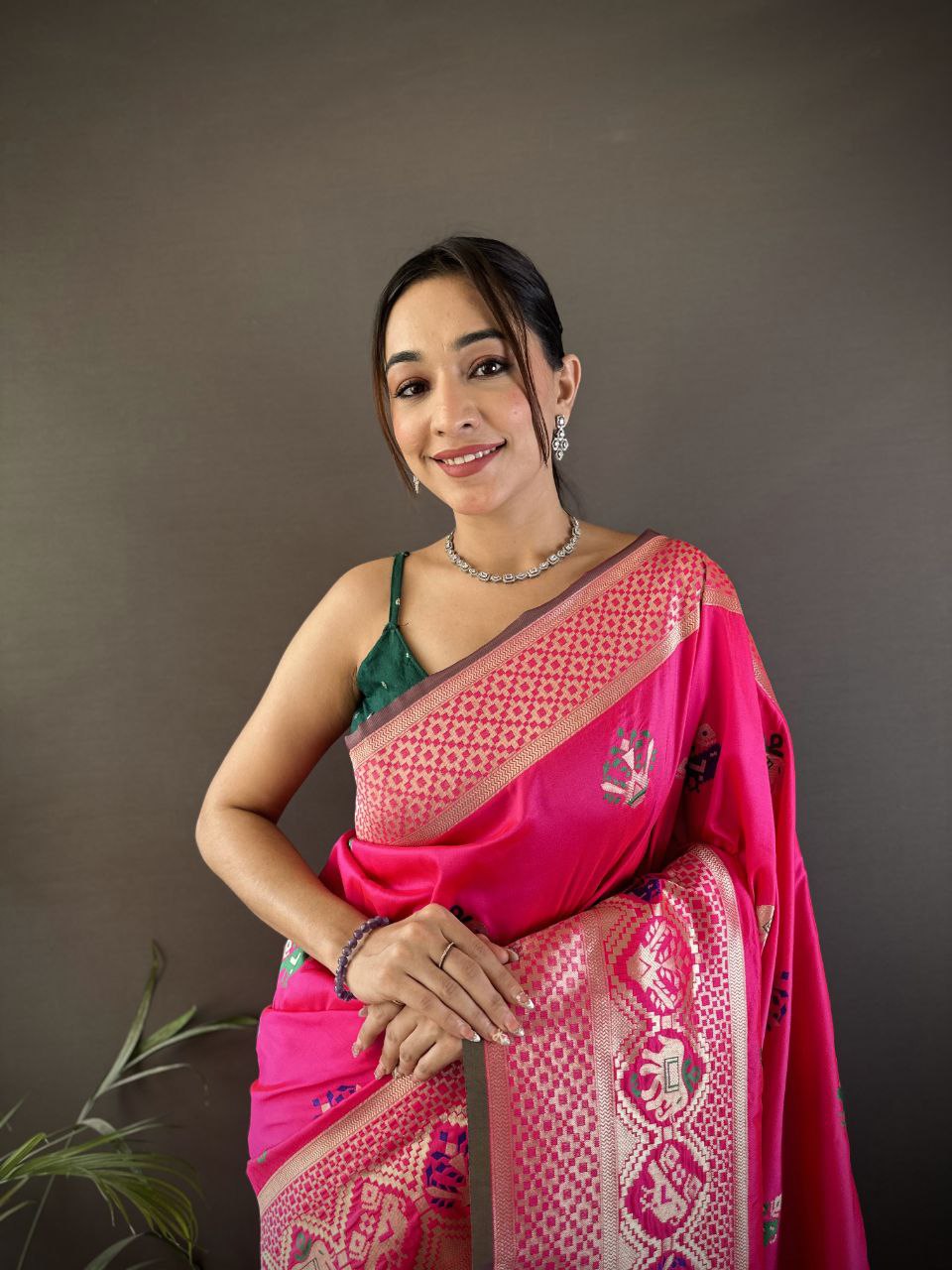 Suche jemanden für ein wunderschönes Designer-Sari in der gleichen Farbe