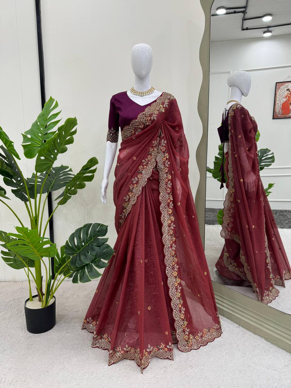 Looking some one for this same colour beautiful Designer Saree