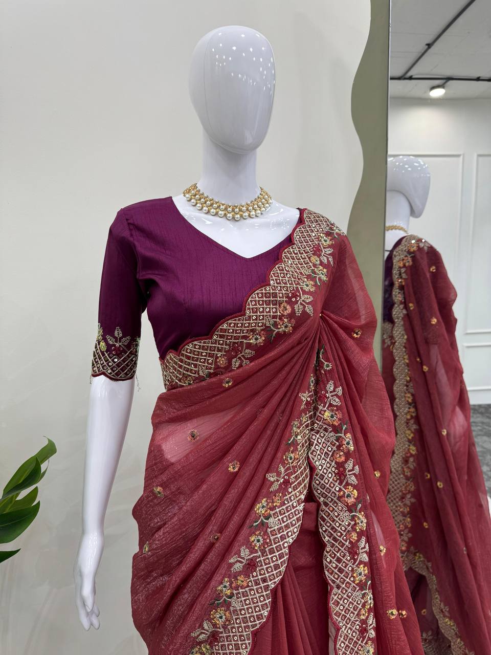 Looking some one for this same colour beautiful Designer Saree