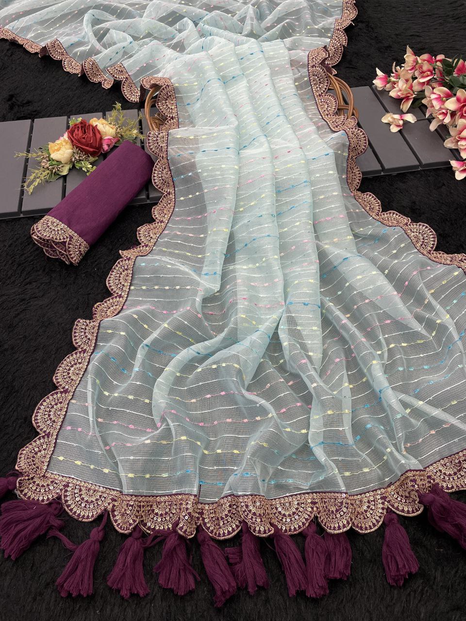 Beautiful designer Party wear saree