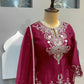 New Designer Long Pakistani Suit Top Sharara and Dupptta In Fancy Style