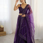 Net lehenga with sequins & Dori work Choli