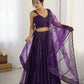Net lehenga with sequins & Dori work Choli
