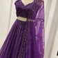 Net lehenga with sequins & Dori work Choli