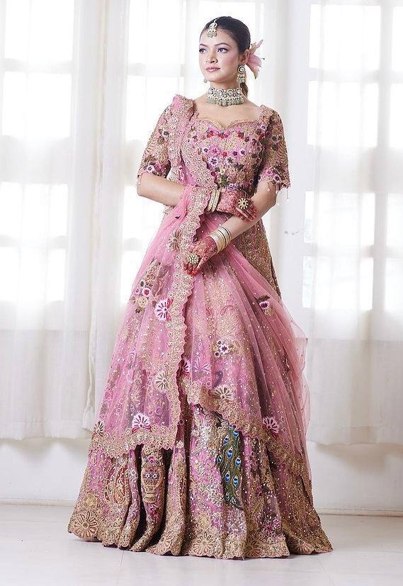 Launching 4 meter flared Fox Georgette Lehenga