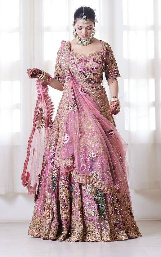 Launching 4 meter flared Fox Georgette Lehenga