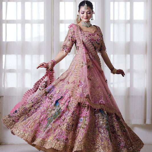 Launching 4 meter flared Fox Georgette Lehenga