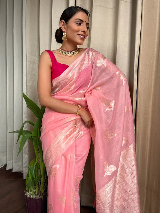 BEAUTIFUL RICH PALLU & JACQUARD WORK ON ALL OVER THE SAREE