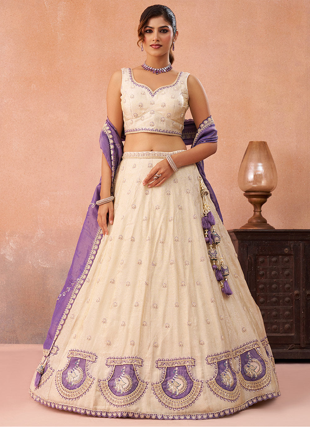 New Designer Heavy Work With Fabriced Lehenga