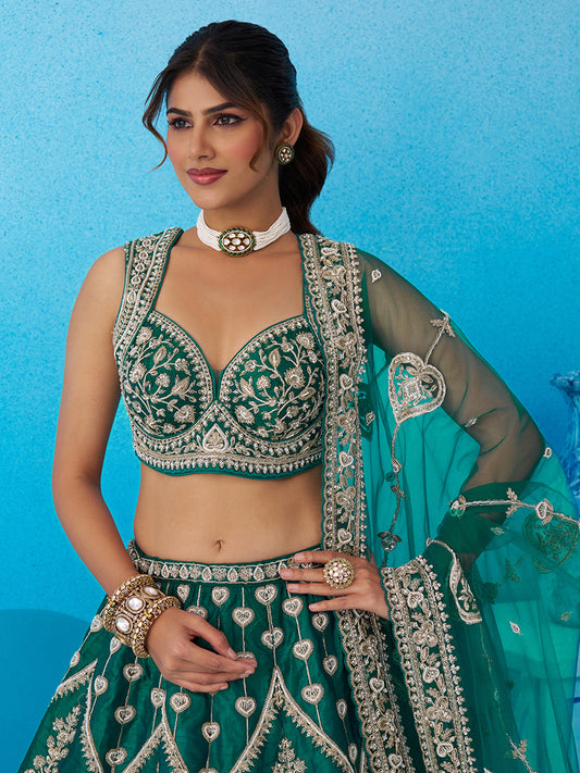 Attrective Designer Sequance Thread Embroidery Work Lehenga