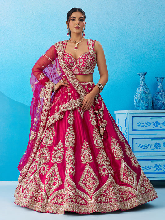 Attrective Designer Sequance Thread Embroidery Work Lehenga
