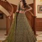 Fancy Chapat Jari Sequance Multy Thread Dori Embroidery Zircon Diamond Work Lehenga
