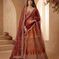 Gadhwal Silk And Dupatta Are Fabricated On Net Pair Lehenga