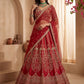 Gadhwal Silk And Dupatta Are Fabricated On Net Pair Lehenga