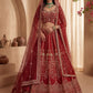 Gadhwal Silk And Dupatta Are Fabricated On Net Pair Lehenga