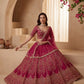 Gadhwal Silk And Dupatta Are Fabricated On Net Pair Lehenga