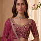 Gadhwal Silk And Dupatta Are Fabricated On Net Pair Lehenga