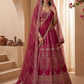 Gadhwal Silk And Dupatta Are Fabricated On Net Pair Lehenga