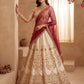 Gadhwal Silk And Dupatta Are Fabricated On Net Pair Lehenga