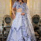 Sehen Sie umwerfend aus in diesem wunderschönen cremefarbenen Lehenga-Set
