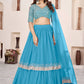Fancy Designer Georgette Pair With Dupatta Are Soft Net Lehenga