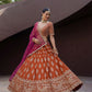 Fancy Designer Various Sequance Embroidery Crystal Pipe Hand Work Lehenga
