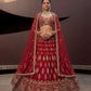 Fancy Designer Various Sequance Embroidery Crystal Pipe Hand Work Lehenga