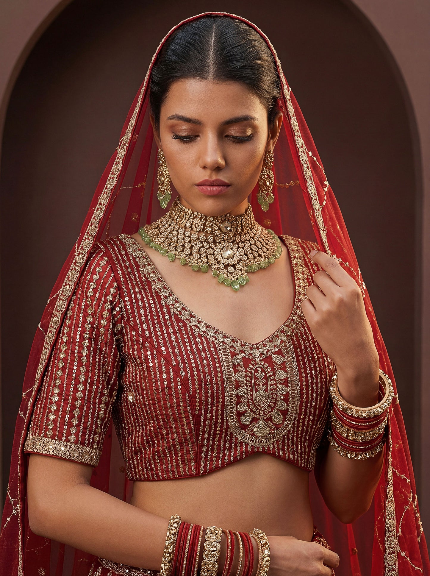 Fancy Designer Various Sequance Embroidery Crystal Pipe Hand Work Lehenga