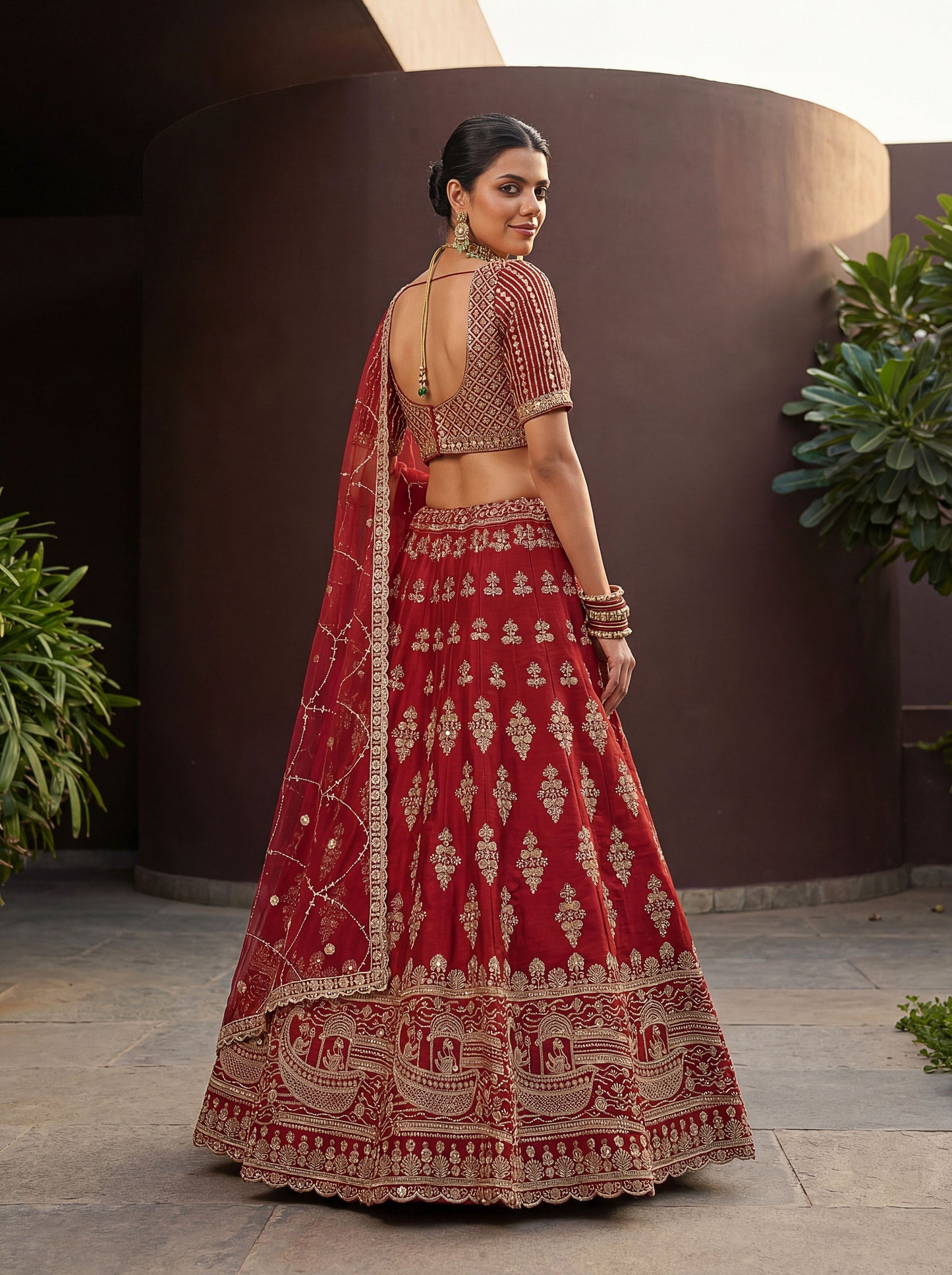Fancy Designer Various Sequance Embroidery Crystal Pipe Hand Work Lehenga