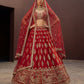 Fancy Designer Various Sequance Embroidery Crystal Pipe Hand Work Lehenga