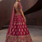 Fancy Designer Various Sequance Embroidery Crystal Pipe Hand Work Lehenga